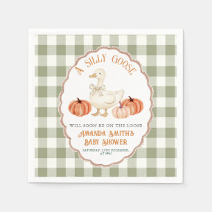 Pumpkin Orange Albern Gänse Kinderdusche Napkins Serviette