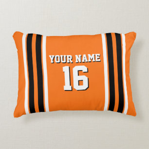 Pumpkin Orange Blk Team Jersey Name Dekokissen