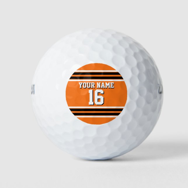 Pumpkin Orange Blk Team Jersey Name Golfball (Vorderseite)