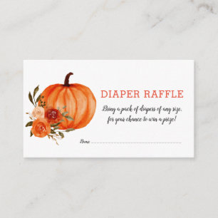 Pumpkin Orange Floral   Windelwinddusche Begleitkarte