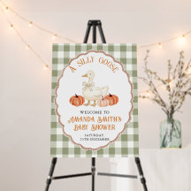 Pumpkin Orange Goose Baby Duschfockenkarte