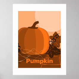 Pumpkin Orange Kitchen Wall Decke Poster