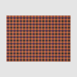 Pumpkin Orange & Lila Tartan Seidenpapier