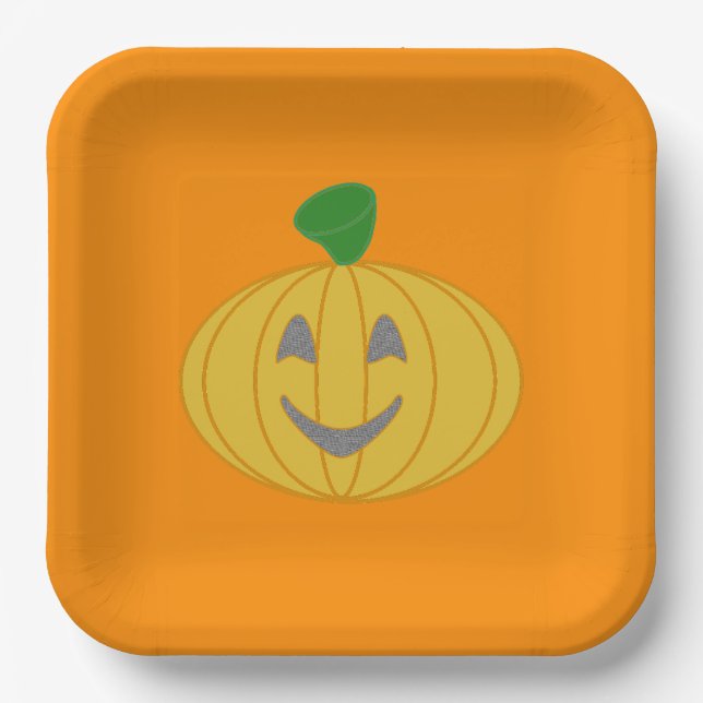 Pumpkin Orange Pappteller (Vorderseite)