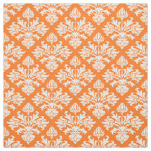 Pumpkin Orange, weißes Damaskusmuster #3 Größe6