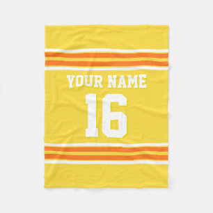 Pumpkin Orange White Sports Jersey Fleecedecke