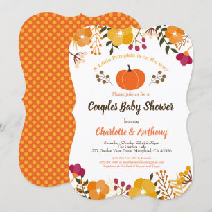 Pumpkin Paare Babydusche Einladung Herbst