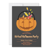 Pumpkin Pail Candy Virtual Halloween-Party
