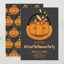 Pumpkin Pail Candy Virtual Halloween-Party
