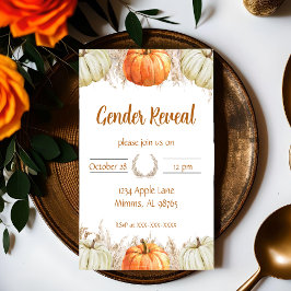 Pumpkin Pampas Gender Offenlegung Einladung