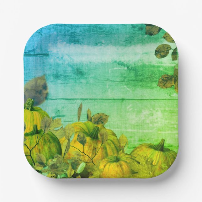 Pumpkin-Papierplatte Pappteller (Vorderseite)