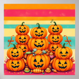 Pumpkin Parade Sunset Poster