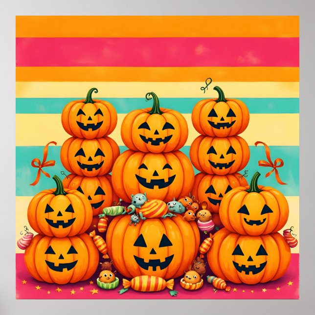 Pumpkin Parade Sunset Poster (Vorne)