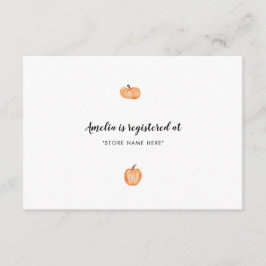 Pumpkin Patch Baby Shower Insert