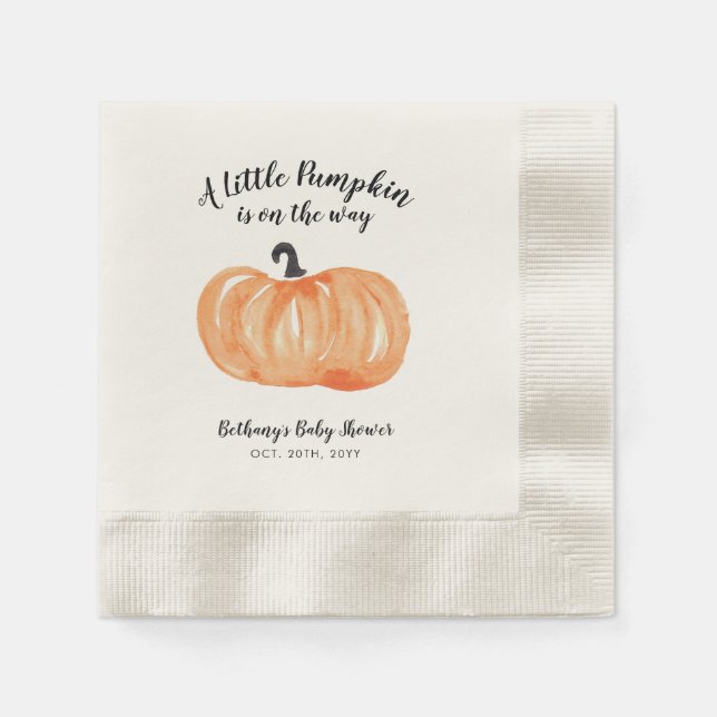 Pumpkin Patch Baby Shower Serviette (Vorderseite)