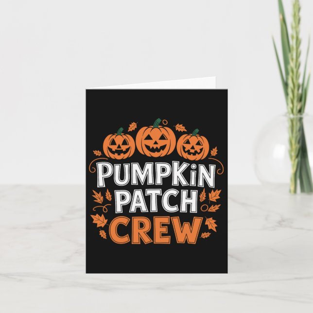 Pumpkin Patch Crew Funny Pumpkin Patch Squad Danke Karte (Vorderseite)