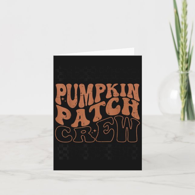 Pumpkin Patch Crew Halloween Pumpkin Patch Fall Fa Karte (Vorderseite)