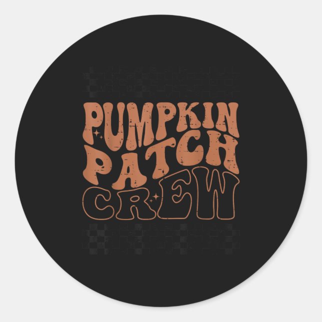 Pumpkin Patch Crew Halloween Pumpkin Patch Fall Fa Runder Aufkleber (Vorderseite)