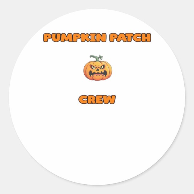 Pumpkin Patch Crew Matching Fall Outfits Classic T Runder Aufkleber (Vorderseite)