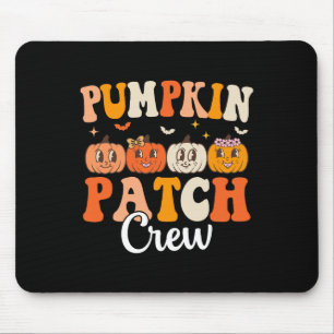 Pumpkin Patch Crew Matching Family Groovy Fall Hal Mousepad