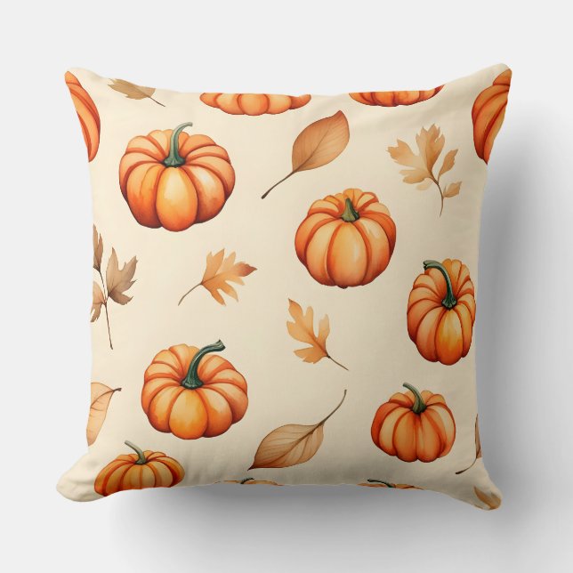 Pumpkin Patch Dreams | Minimalistischer Herbst Kissen (Vorderseite)