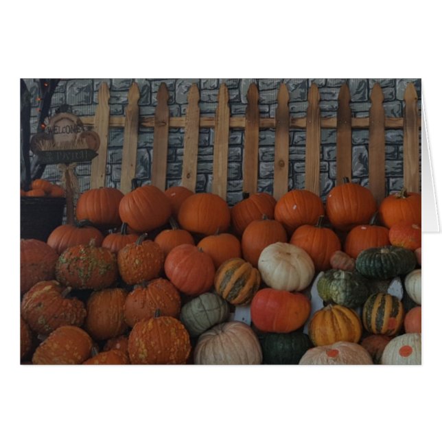 Pumpkin Patch Foto Holiday Postage Briefmarke (Vorderseite (Horizontal))
