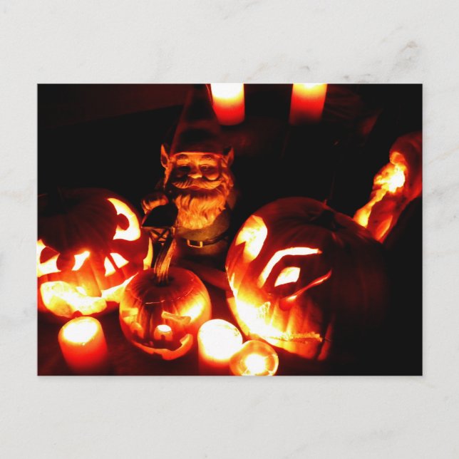 Pumpkin Patch Gnome III Postkarte (Vorderseite)