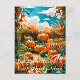Pumpkin Patch Harvest Feiertagspostkarte