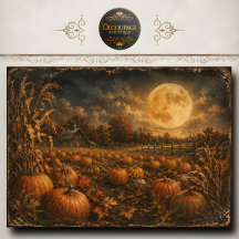 Pumpkin Patch Harvest Moon Decoupage