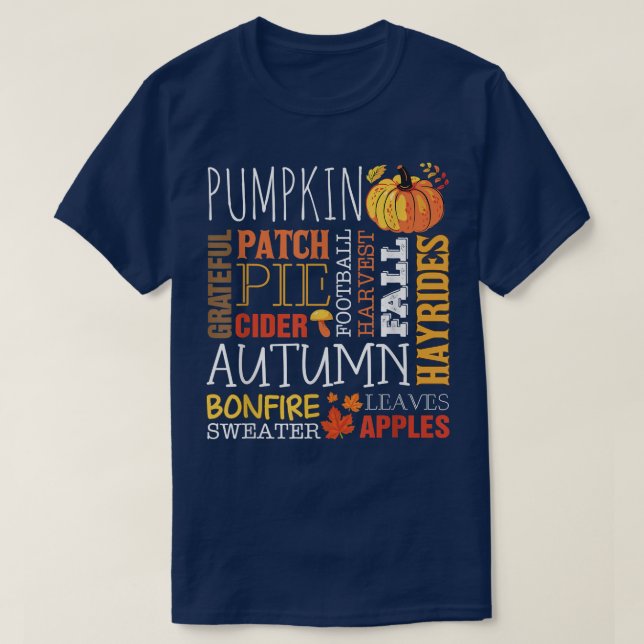 Pumpkin Patch Herbst Png T-Shirt (Design vorne)