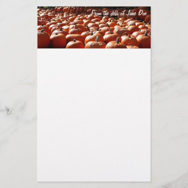 Pumpkin Patch Herbsternte Fotografie Briefpapier (Vorderseite)