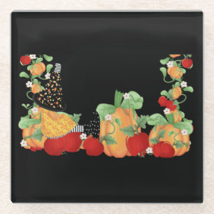 Pumpkin Patch Hexe Glasuntersetzer