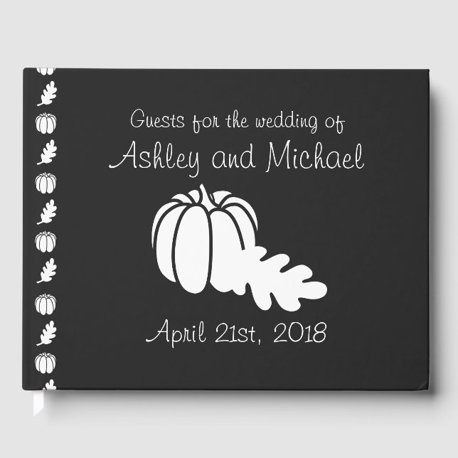 Pumpkin Patch in Black Gast Book Gästebuch (Vorderseite)