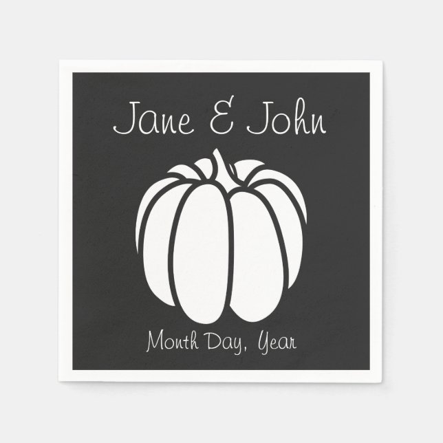 Pumpkin Patch in Black Napkins Serviette (Vorderseite)