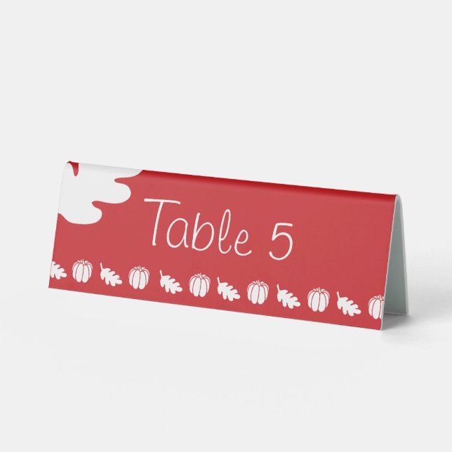 Pumpkin Patch in Cherry Table Zent Sign Tischaufsteller (Vorderseite)
