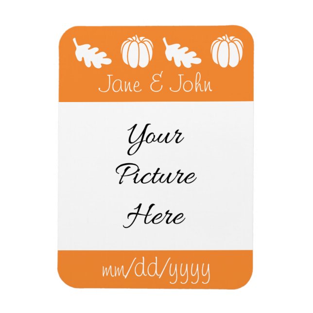 Pumpkin Patch in Orange Rett-the-Date Magnet (Vertikal)