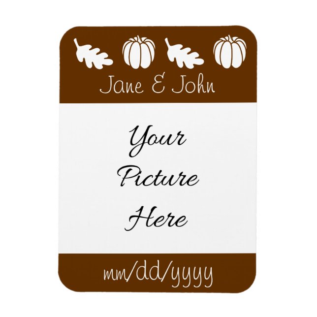 Pumpkin-Patch in Schokolade Rett-the-Date-Magnet Magnet (Vertikal)