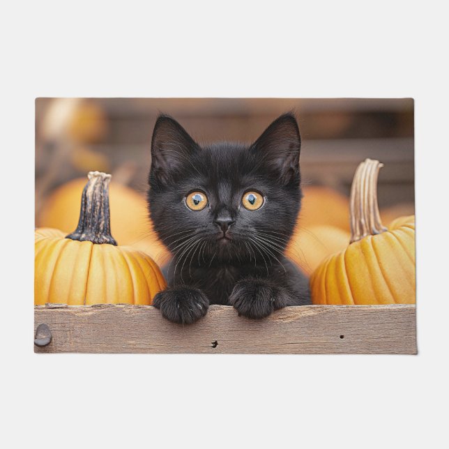 Pumpkin Patch Kitten Fußmatte (Vorderseite)