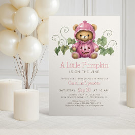 Pumpkin Patch Minimalistisch Girl Baby Dusche Einladung