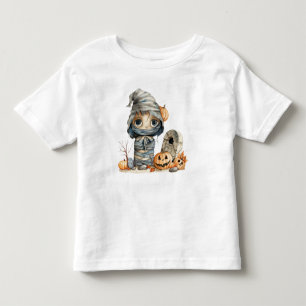 Pumpkin Patch Mummy - Halloween Whimsy in Wraps Kleinkind T-shirt