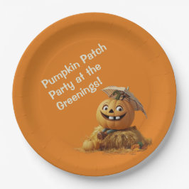 Pumpkin Patch Party Kinderfreundlich Halloween Fal Pappteller