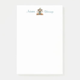 Pumpkin Patch Scarecrow 4x6 Post-It Notes Klebezettel