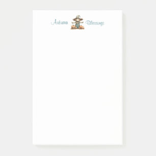 Pumpkin Patch Scarecrow 4x6 Post-It Notes Klebezettel