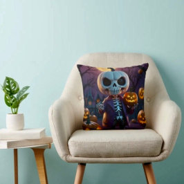 Pumpkin Patch Skeleton Companion Kissen