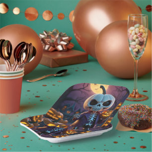 Pumpkin Patch Skeleton Companion Pappteller