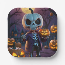 Pumpkin Patch Skeleton Companion Pappteller