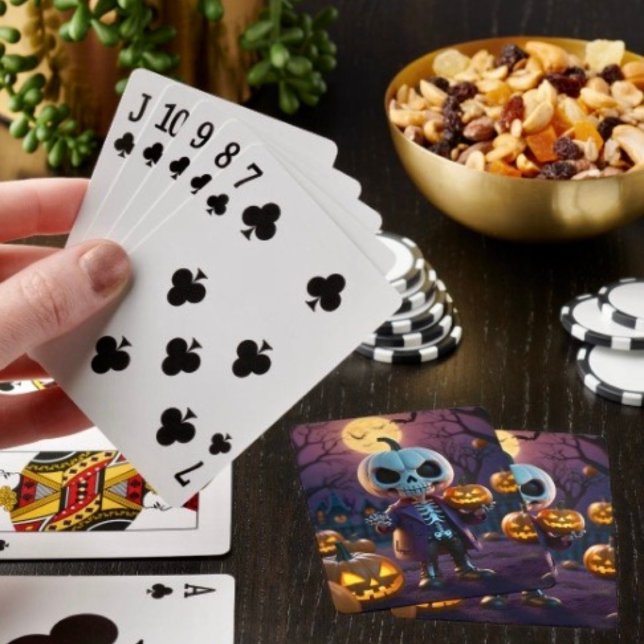 Pumpkin Patch Skeleton Companion Spielkarten (Poker cards easy to shuffle, smooth card stock. Dimensions: 2.5" x 3.5”. 
)
