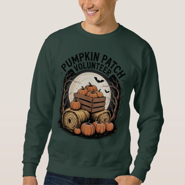 Pumpkin Patch Volunteer Halloween Sweatshirt (Vorderseite)