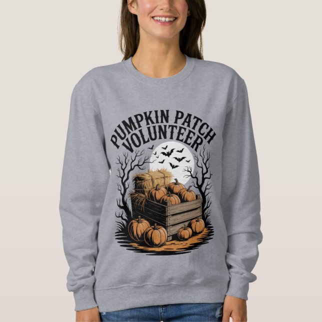 Pumpkin Patch Volunteer Halloween Sweatshirt (Vorderseite)