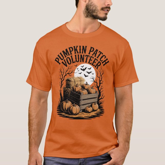Pumpkin Patch Volunteer Halloween T-Shirt (Vorderseite)